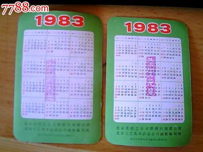 1983年年歷片 歲月留痕，方寸間的藝術珍品